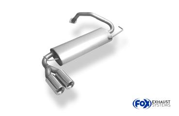 Endschalldämpfer quer - 2x80 Typ 13 passend für: Mazda 323 BA/ BJ